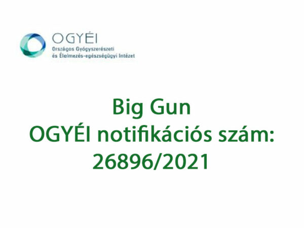 A Big Gun OÉTI engedéllyel rendelkező, legális és megbízható készítmény. OÉTI engedélyszáma: 26896/2021.