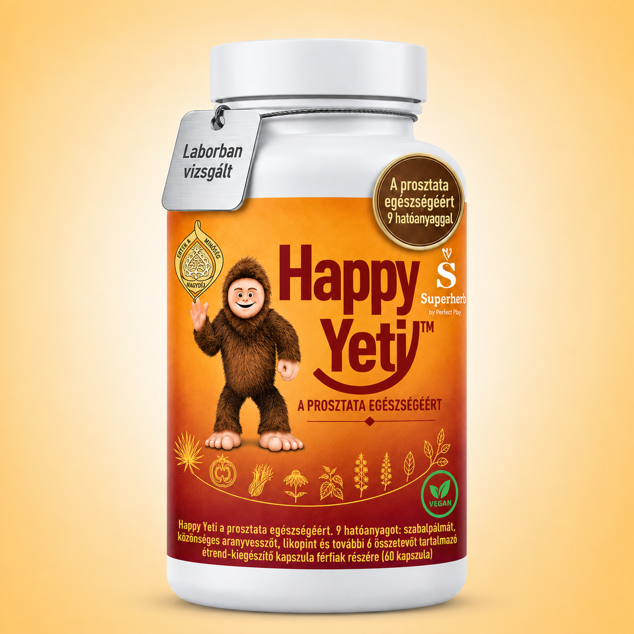 A Happy Yeti kapszulát olyan férfiaknak ajánljuk, akik a prosztatájuk egészségét szeretnék természetes összetevőkkel támogatni.