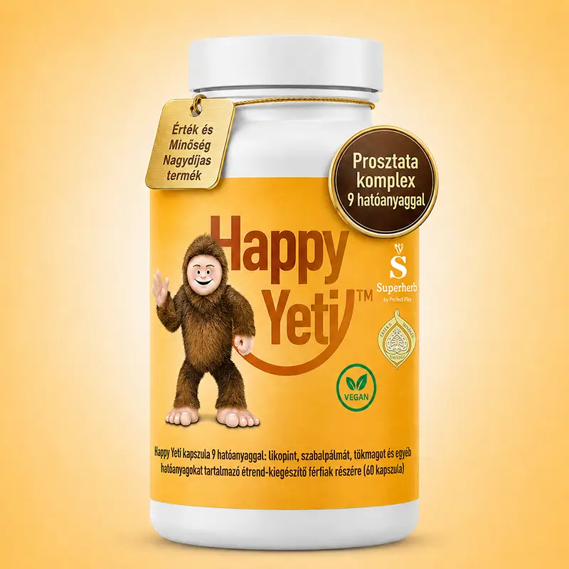 Happy Yeti prosztata kapszula – 9 természetes összetevővel a férfi húgyúti komfortért